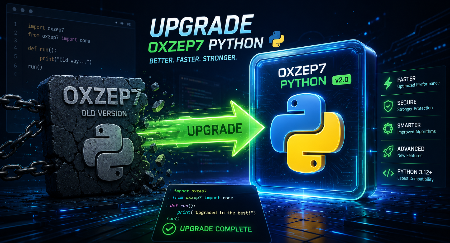 Upgrade Oxzep7 Python